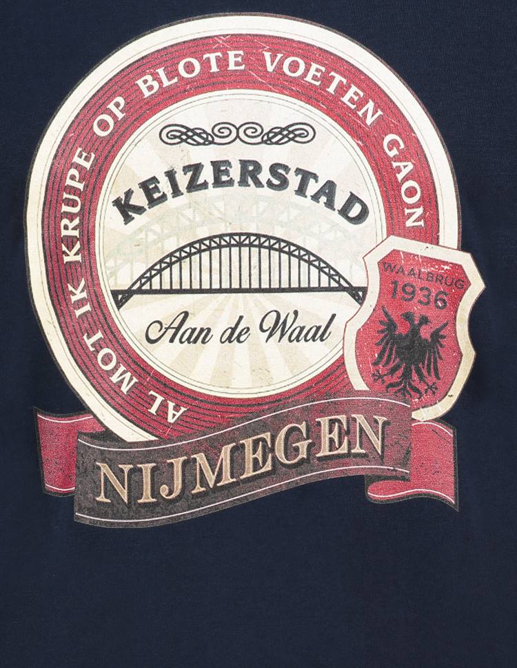 Navy t-shirt nijmegen waalbrug keizerstad print