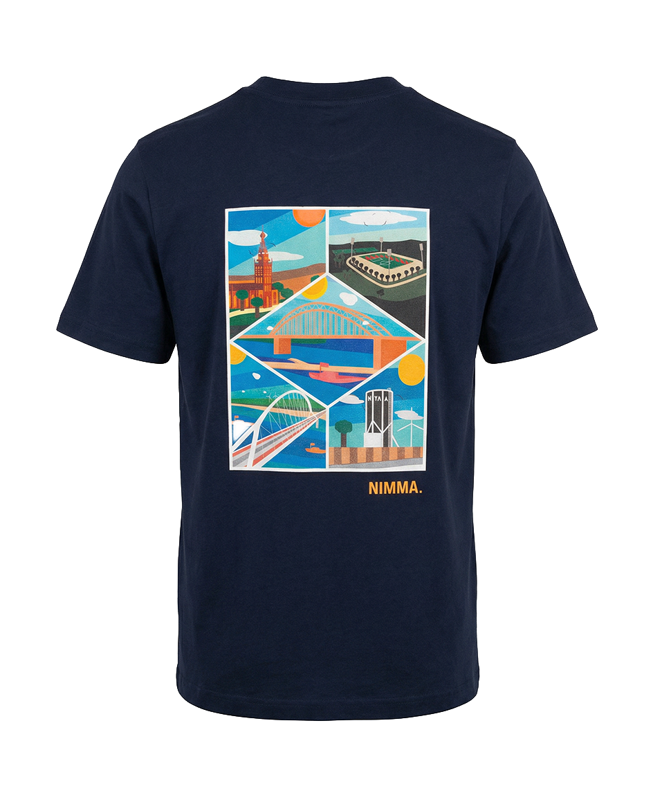Nijmegen - Art - T-shirt - Collage - Navy