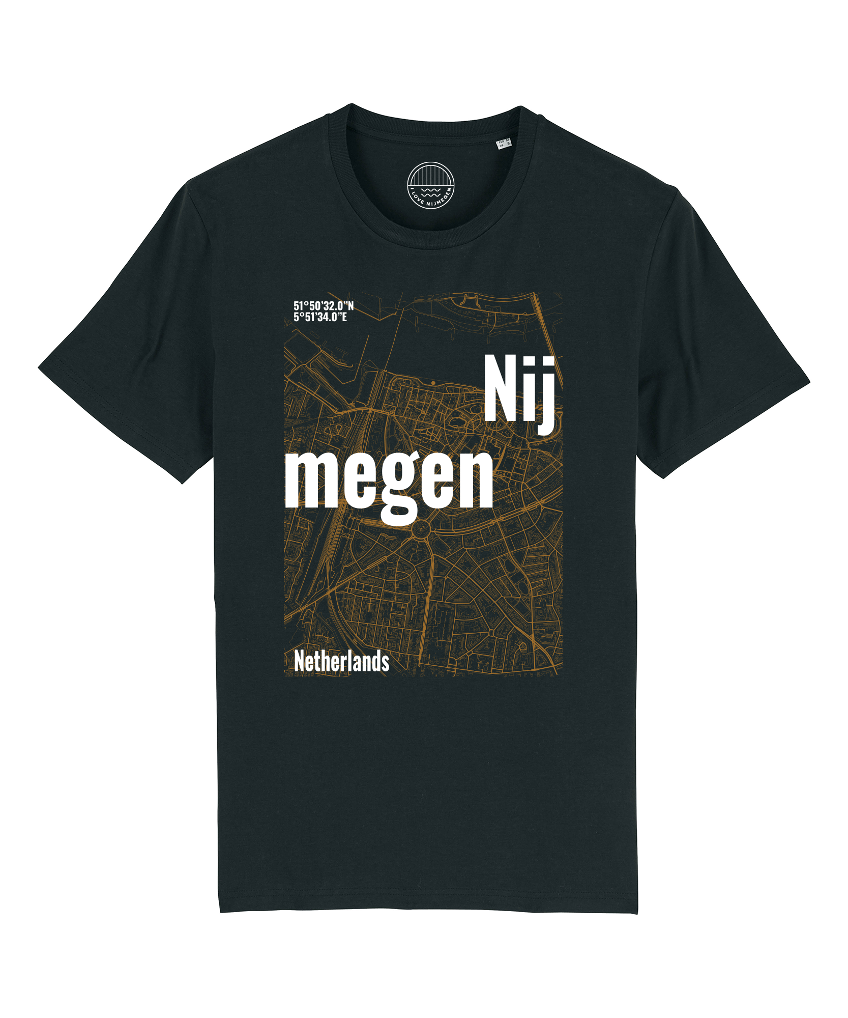 Nijmegen - Nijmegen Citymap - T-shirt - Black