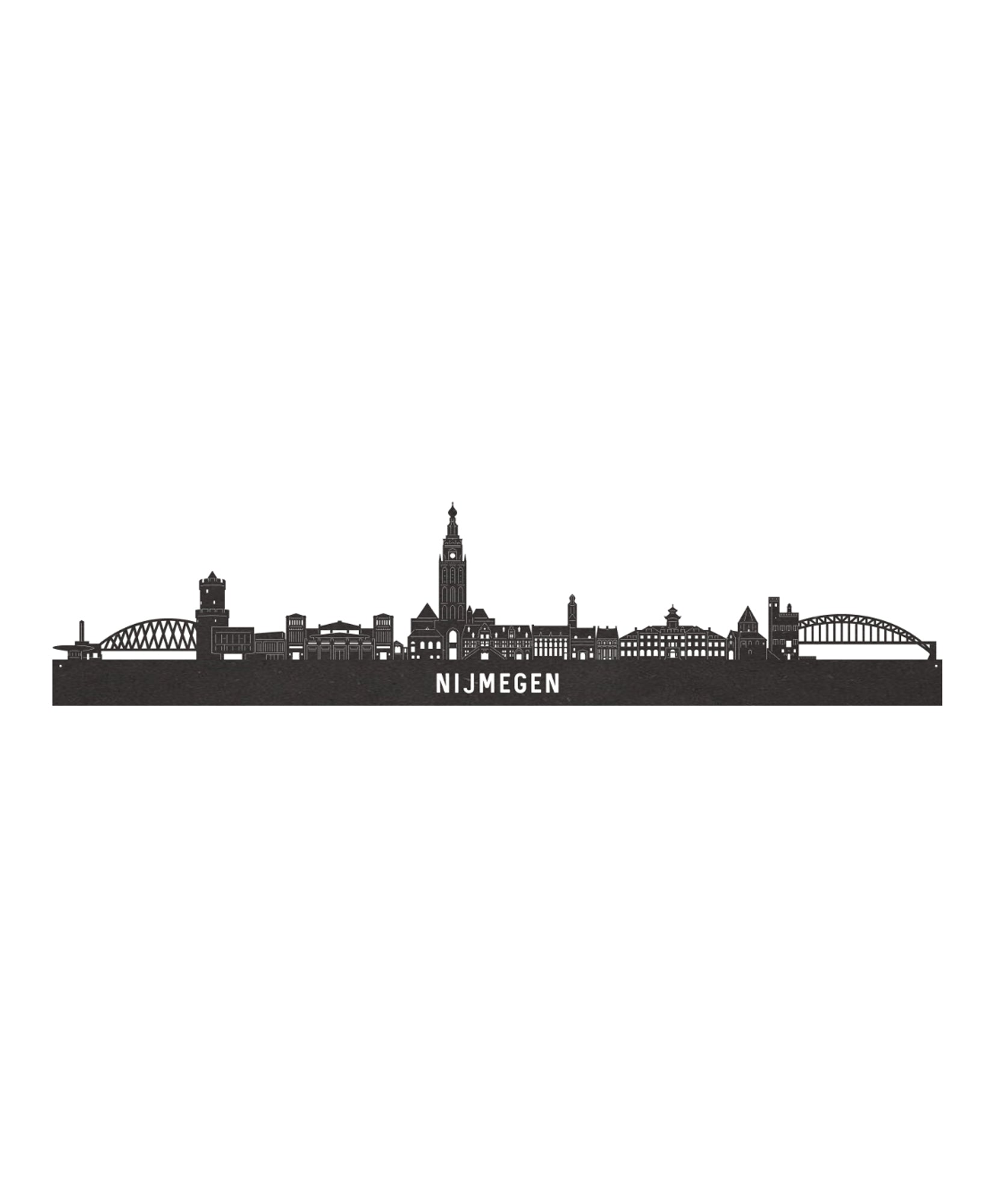 ILOVENIJMEGEN - Detail Skyline Nijmegen - Zwart Mdf - 90cm