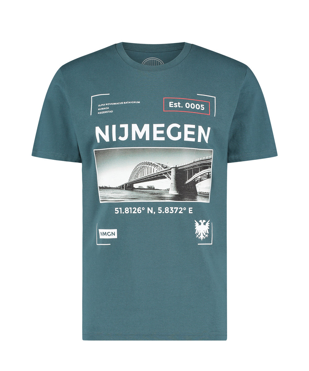 Nijmegen t-shirt stargazer kleur met waalbrug print
