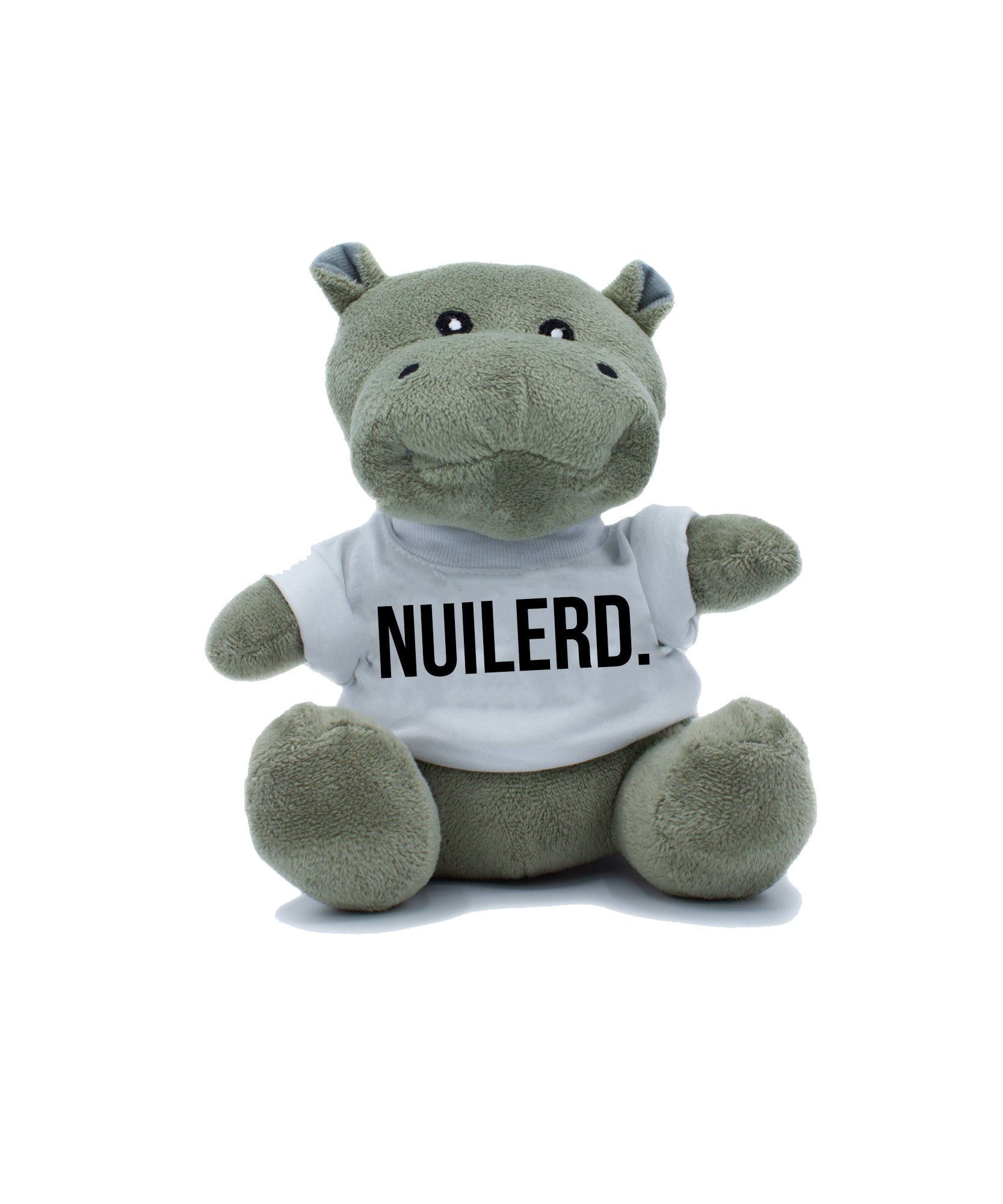 Knuffelbeer nijlpaard grijs met t-shirt Nijmegen Nuilerd 