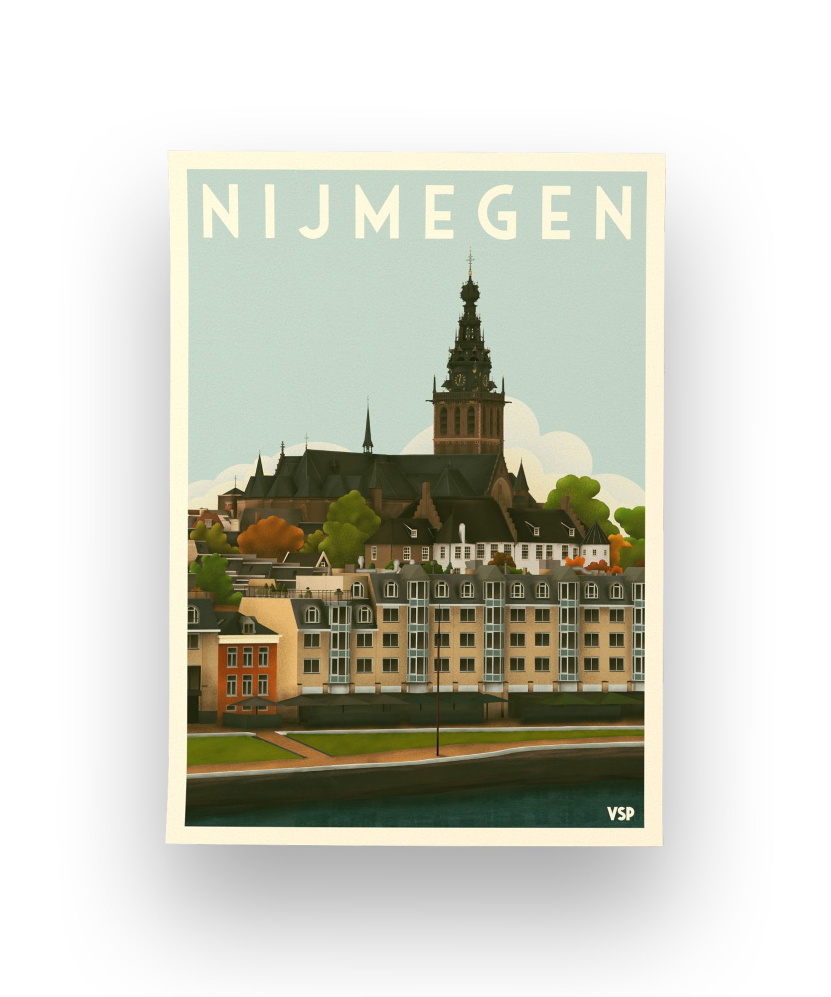 Nijmegen Vintage Stadsposter 