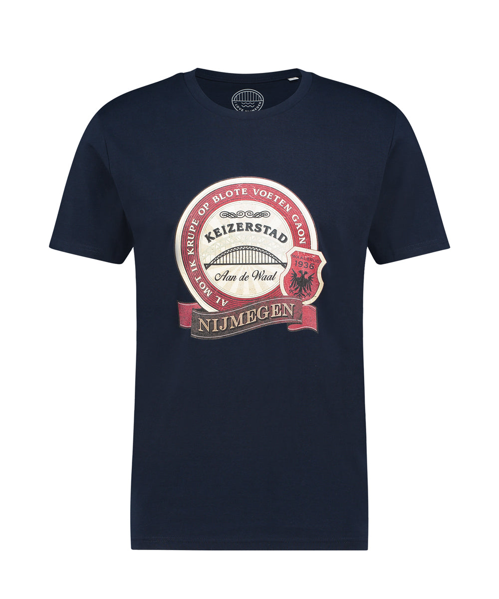 Navy t-shirt nijmegen waalbrug keizerstad print